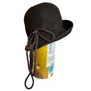 Vintage Bollman & co Doeskin‎ women’s hat felted 100% wool brown Corded bow